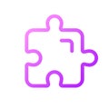 Puzzle piece pixel perfect gradient linear ui icon