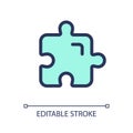 Puzzle piece pixel perfect RGB color ui icon Royalty Free Stock Photo