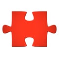 Puzzle piece red Royalty Free Stock Photo