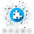 Puzzle piece sign icon. Strategy symbol. Royalty Free Stock Photo