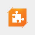 Puzzle piece sign icon. Strategy symbol. Royalty Free Stock Photo