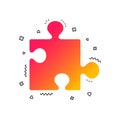 Puzzle piece sign icon. Strategy symbol. Vector Royalty Free Stock Photo