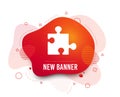 Puzzle piece sign icon. Strategy symbol. Vector Royalty Free Stock Photo