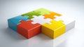 Puzzle piece symbolizing unified strategy panel and the importance of alignment in collaborative efforts and planning Royalty Free Stock Photo