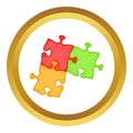 Puzzle piece vector icon Royalty Free Stock Photo