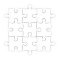 Puzzle pieces with clipping path