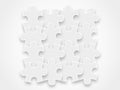 Puzzle pieces forming a block vector illustration graphic isolated on background Royalty Free Stock Photo