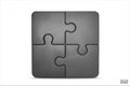 Puzzle pieces icon isolated on white background. Black jigsaw puzzle cube, strategy jigsaw business, and education. Puzzle, jigsaw