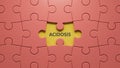 puzzle pieces with missing pieces with text acidosis. Royalty Free Stock Photo
