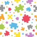 Puzzle Pieces Seamless Pattern Royalty Free Stock Photo