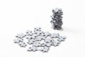 Puzzle pieces on white background Royalty Free Stock Photo