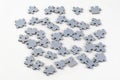 Puzzle pieces on white background Royalty Free Stock Photo