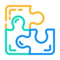 puzzle planning color icon vector illustration