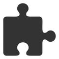 Flat Raster Puzzle Plugin Icon Royalty Free Stock Photo