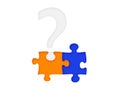 Puzzle, question icon, solution, conceptual symbol