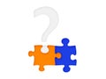 Puzzle, question icon, solution, conceptual symbol Royalty Free Stock Photo