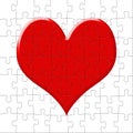 The puzzle- red heart Royalty Free Stock Photo