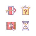 Puzzle RGB color icons set Royalty Free Stock Photo