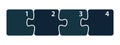 Puzzle sequence. Steps infographics. Presentation chart elements.