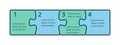 Puzzle sequence. Steps infographics. Presentation chart elements.