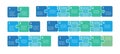 Puzzle sequence. Steps infographics. Presentation chart elements.
