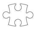 Puzzle silhouette vector symbol icon design. Royalty Free Stock Photo