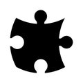 Puzzle silhouette vector symbol icon design. Royalty Free Stock Photo