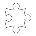 Puzzle silhouette vector symbol icon design. Royalty Free Stock Photo