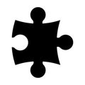 Puzzle silhouette vector symbol icon design. Royalty Free Stock Photo