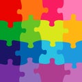 Puzzle sketch 4 by 4 Royalty Free Stock Photo