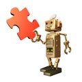 Puzzle solution robot