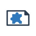 puzzle solutions icon - strategy document icon Royalty Free Stock Photo