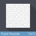 Puzzle Template 12x12 Royalty Free Stock Photo