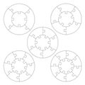 Puzzle templates circle Royalty Free Stock Photo