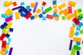 Puzzle toy for Kid in creative education concept in flat lay Royalty Free Stock Photo