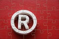 Puzzle of trademark Royalty Free Stock Photo