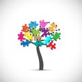 Puzzle Tree Royalty Free Stock Photo