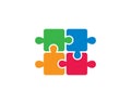 Puzzle vector icon illustration design Royalty Free Stock Photo