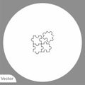 Puzzle vector icon sign symbol Royalty Free Stock Photo