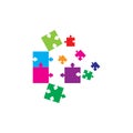 Puzzle vector icon vector Royalty Free Stock Photo