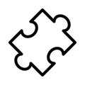 Puzzle vector line icon Royalty Free Stock Photo