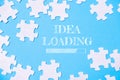 Puzzle with the word Idea Loading written on it