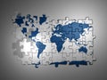 Puzzle world map Royalty Free Stock Photo