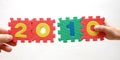 Puzzle year 2010 Royalty Free Stock Photo