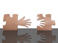 Puzzlehand Royalty Free Stock Photo