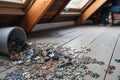 puzzles being solved on a spacious attic floor