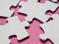 Puzzles create a unique background, symbolizing unity and harmony, revealing deep semantic connections and emotions