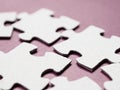 Puzzles create a unique background, symbolizing unity and harmony, revealing deep semantic connections and emotions