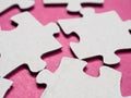Puzzles create a unique background, symbolizing unity and harmony, revealing deep semantic connections and emotions