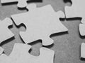 Puzzles create a unique background, symbolizing unity and harmony, revealing deep semantic connections and emotions